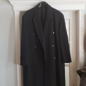 Cashmere wool blend trench coat.